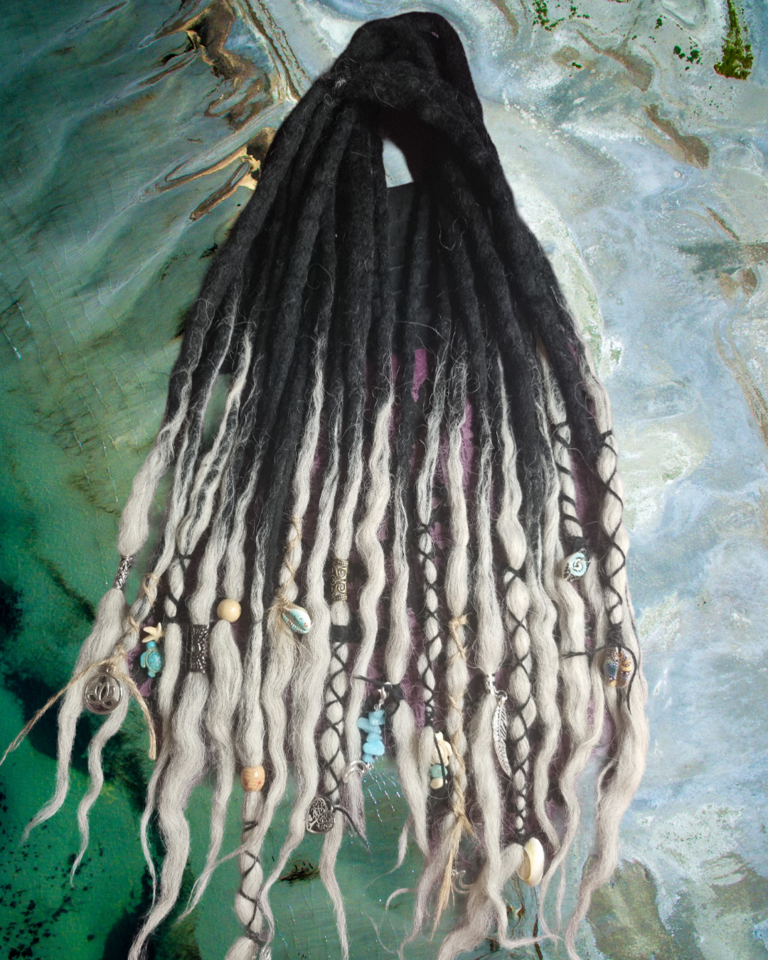 CUSTOM MADE WOOL DREADLOCK EXTENSIONS