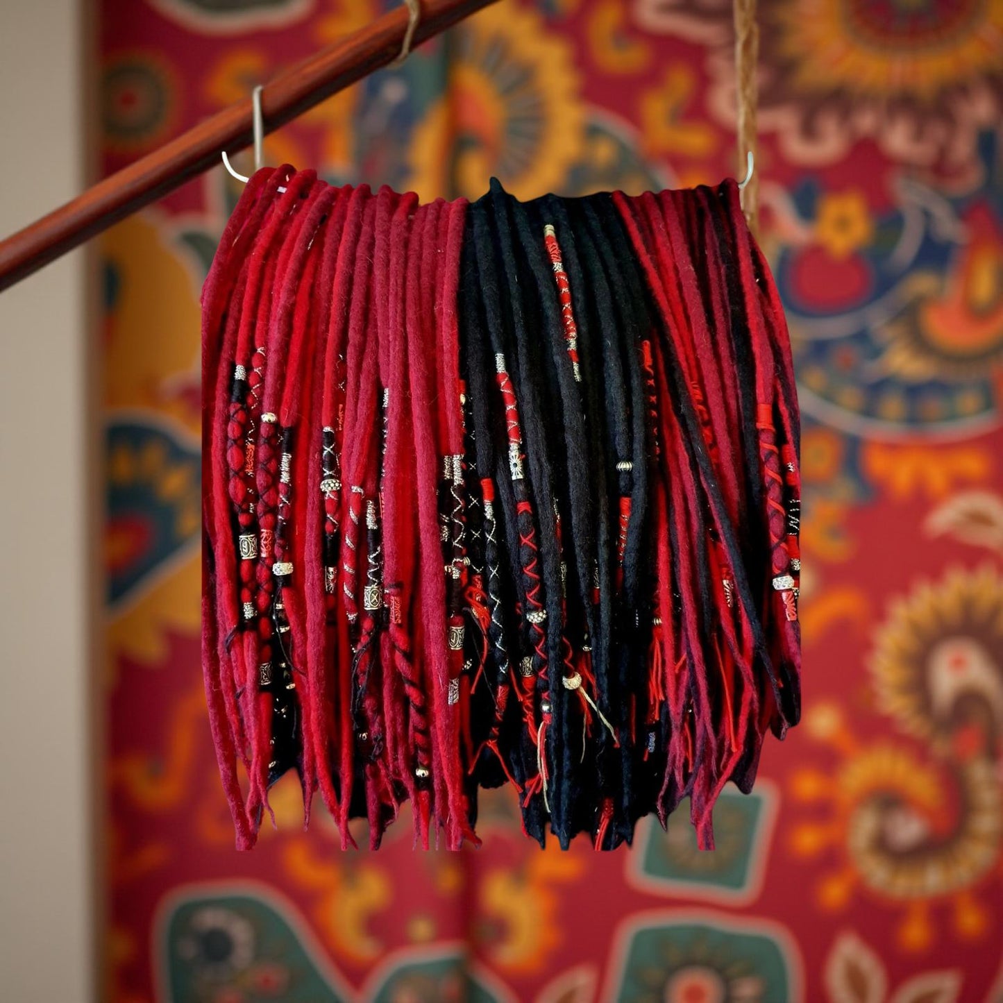 CUSTOM MADE WOOL DREADLOCK EXTENSIONS