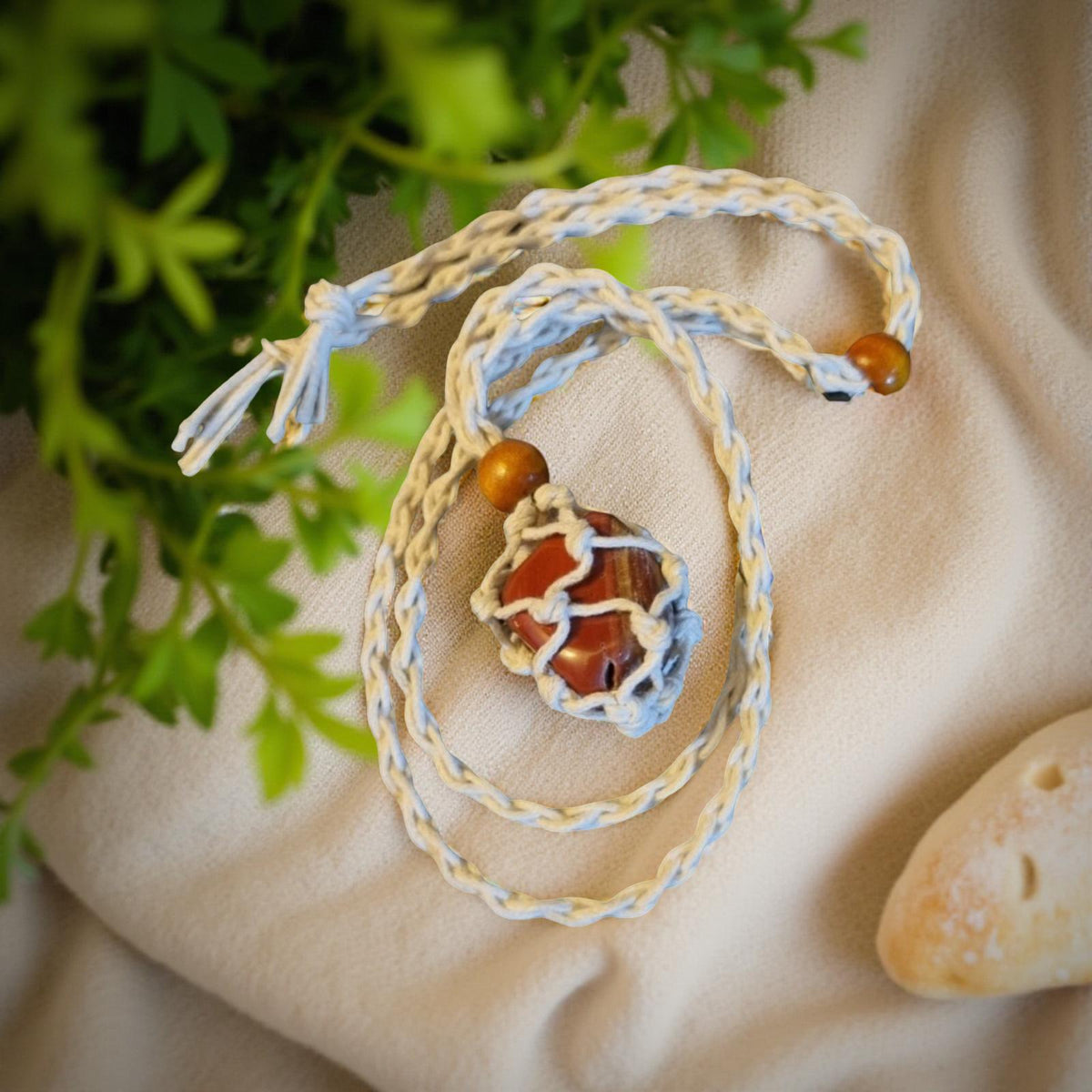MACRAME CRYSTAL HOLDER NECKLACES